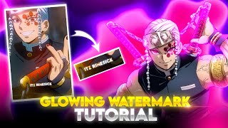 Glowing Watermark Tutorial In Alight Motion  💓  Watermark Tutorial Alight Motion [upl. by Aldric531]