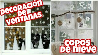 DECORACIÓN VENTANAS NAVIDEÑAS  MANUALIDADES NAVIDEÑAS  Marialis [upl. by Bella]