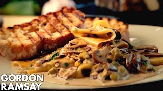 Mushroom Leek and Tarragon Pasta  Gordon Ramsay [upl. by Gehman]