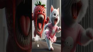 Kitten chased by fruit monster shorts cat cute kitten [upl. by Vida]