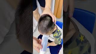 Struggling with Babys Haircuts Try the Baby Cordless Vacuum Hair Trimmer babycare cutebaby [upl. by Nedyarb196]