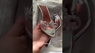 Unbox aminamuaddi glass slippers with me 👠✨ [upl. by Arrio]