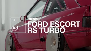 Rotiform AeroDisc on RSE Wheels  Rubystone Red Ford Escort RS Turbo  4K [upl. by Hoem]