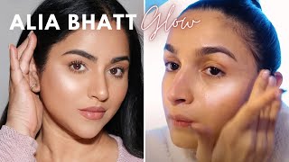 Recreating Alia Bhatts 3Step Glow Makeup [upl. by Notlrac]