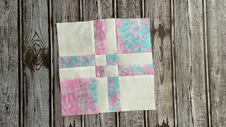 Disappearing 4patch quilt block tutorial [upl. by Juliette575]