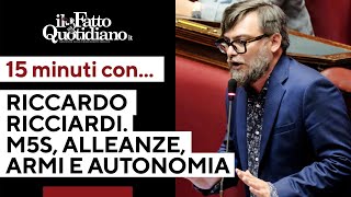 15 minuti con Riccardo Ricciardi M5s alleanze armi e autonomia [upl. by Nosydam]