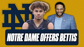 Notre Dame offers 2025 WR Jerome Bettis Jr 👀 What does it mean Irish recruiting update ☘️ [upl. by Olegnad]