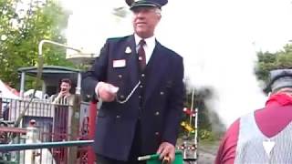 Ride on 725quot Gauge STEAM TRAIN at Mizens Miniature Railway Knaphill Surrey UK [upl. by Moria395]