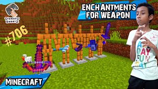 Vlog 706 Minecraft Ultimate Weapon Enchantments Guide 🗡️💣🔥🎯️🔮 [upl. by Narad]