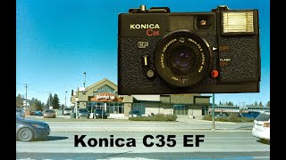 QUICK REVIEW OF KONICA C35 EF  SAMPLE PHOTOS  TUTORIAL  FILM LOADING [upl. by Mensch]