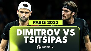 Grigor Dimitrov vs Stefanos Tsitsipas EPIC Match Highlights  Paris 2023 [upl. by Aitnom206]