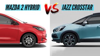 2023 Honda Jazz Crosstar vs 2023 Mazda 2 Hybrid Compared  Honda or Mazda  Hatchback Battles [upl. by Tena448]