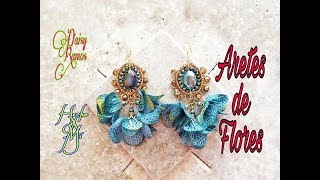 Aretes de Moda con Flores [upl. by Anagrom]