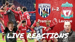 ALISSON BECKERS LATE GOAL WINS IT FOR LIVERPOOL WEST BROM 12 LIVERPOOL LIVE FAN REACTIONS ⚽⚽⚽ [upl. by Aubrette462]