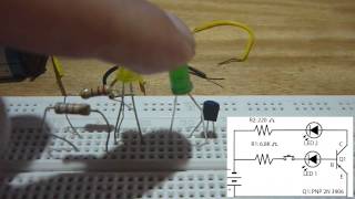 Protoboard Probador de transistor PNP [upl. by Peskoff]