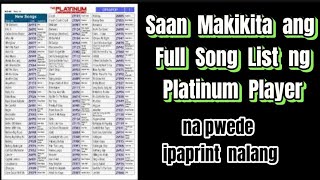 Platinum Karaoke Full Songlist [upl. by Darci]