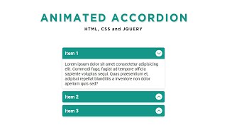 Create a simple Accordion effect using jQuery [upl. by Nois]