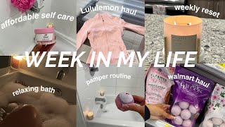 WEEK IN MY LIFE  weekly reset Lululemon haul affordable self care huge Walmart haul [upl. by Sang]