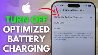 How To Turn Off Optimized Battery Charging On iPhone [upl. by Zachar76]