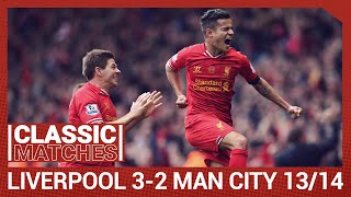 Premier League Classic Liverpool 32 Man City  Anfield goes wild for Coutinho winner [upl. by Zenas]