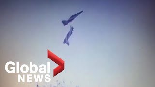 Deadly crash at airshow in India caught on camera [upl. by Eniamej]