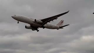 Airbus a330243 Tunisair landing in Montréal CYUL [upl. by Howie421]