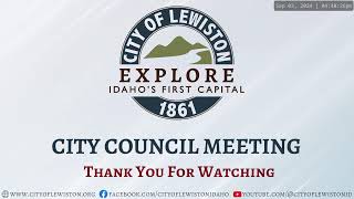 Lewiston City Council Special Meeting  932024 [upl. by Aldwon]