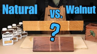 Natural vs Walnut Watco Danish Oil Color Comparison on Oak and Walnut  Easy Woodworking Finish [upl. by Florri]