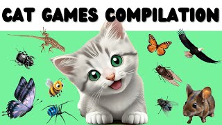 Cat Games  More than 3 HOURS of Unique Games for Cats  CAT TV Compilation Vol3 [upl. by Bartie]