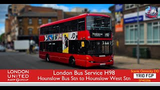 RATP Dev London  Journey on the H98  SP40206 YR10 FGP  Hounslow Bus Stn to Hounslow West Stn [upl. by Newhall]