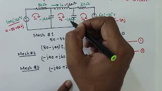 Mesh current analysis problem and equation solving using cramers rule  CircuitNetwork theory [upl. by Decca879]