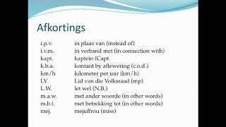 Steducentre Afrikaans L25 Afkortings [upl. by Kenison150]