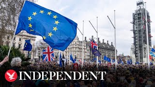 Brexit March London Hundreds of thousands march on Westminster for a Final Say [upl. by Lletram]