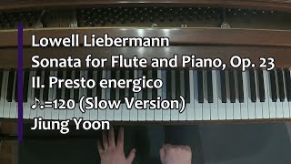 Piano Part Liebermann Sonata for Flute and Piano Op 23 II Presto energico ♪120 [upl. by Nylakcaj924]