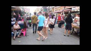 Khao San road  Afternoon Walk  Bangkok Thailand [upl. by Adnyleb]