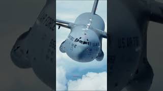 Large C17 Globemaster aircraft Refuelling in the air usairforce [upl. by Ahsinroc]