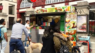 £500 Falafel Sandwich Wrap at Londons Smallest Middle Eastern Street Food Shop  quotBelsize Falafelquot [upl. by Solita]