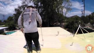 Lyons Roofing Polyurethane Foam Roof installation [upl. by Ybroc]