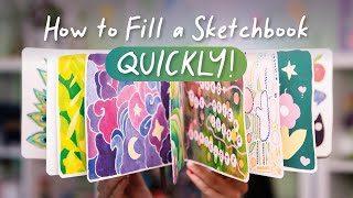 4 Super EASY amp QUICK Sketchbook Ideas [upl. by Cleary]