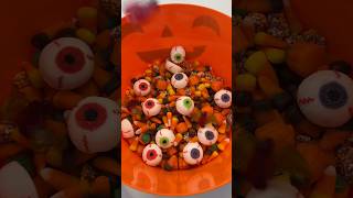 Spooky Candy Salad 👻🎃 asmr candysalad candy spooky halloween shorts fyp viral restock [upl. by Durman]