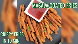 FRENCH FRIES RECIPE masala coated crispy fries instant potato fries recipe in just 10 min [upl. by Lenehc]