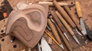 FTF 56 Carving A Totem Pole Pt 1 Make Your Own Carving Tools [upl. by Eyanaj824]