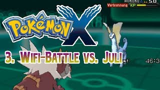 POKÉMON X 🌍 WiFi Battle 3 Kampf gegen Juli nach 6 Arena [upl. by Schwing389]