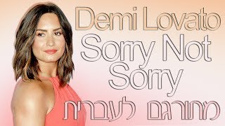 Demi Lovato  Sorry Not Sorry  מתורגם לעברית [upl. by Sedaiuqlem]