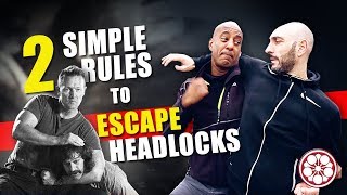 2 SIMPLE RULES to Escape a HEADLOCK  WORKS Against Bigger Guys Too [upl. by Bibbie]