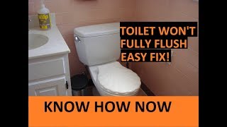 Toilet Not Clogged But Not Flushing Properly [upl. by Bunker]