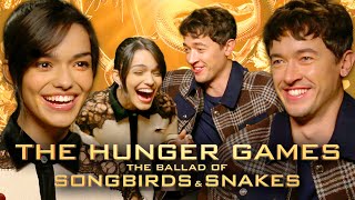 Rachel Zegler amp Tom Blyth Try To Name Every Hunger Games Tribute  The Ballad of Songbirds amp Snakes [upl. by Yremogtnom62]