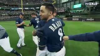 Mike Moustakas WalkOff NLDS Game 1 1042018 [upl. by Standice358]