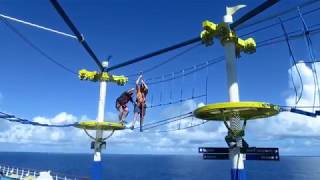 Carnival Sunshine SkyCourse Ropes Course  Full Experience [upl. by Nnahs]