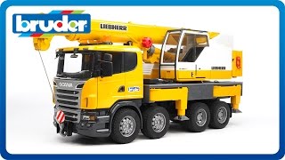 Bruder Toys SCANIA Liebherr Crane Truck 03570 [upl. by Preiser]